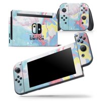 Marbleized Swirling Cotton Candy - Skin Wrap Decal Compatible with the Nintendo Switch Dock Only