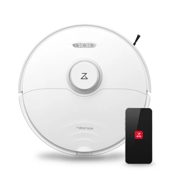 Roborock® S8-WHT Robot Vacuum Cleaner and Sonic Mopping with DuoRoller™ Brush, 6000 Pa, and Obstacle Avoidance