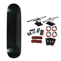 Moose Complete Skateboard Stain Black 8.5" With Silver Trucks and White Wheels