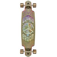 Duster Flower Power Skateboard Complete,Hemp/Multi,38" L X 9.5" W - 26.5" WB