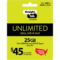 Straight Talk $45 Unlimited 30-Day Plan (Email Delivery)