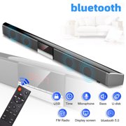 34 Inch Wireless bluetooth Sound Bars, 3D Stereo Surround Sound Bars, Remote Control TV Home Theater Sound Audio Speaker, Built-in Subwoofer