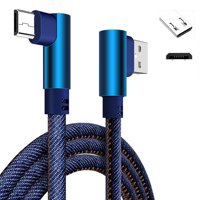 High-speed Transmission Double Elbow Right-angle Mobile Phone Data Cable Type-C-Blue