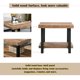 image 3 of Rustic Natural Coffee Table with Storage Shelf for Living Room, Easy Assembly (26"x26")