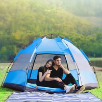 Family Tents Automatic Setup Camping Tent Double LayerMoisture Proof, Dustproof, Waterproof, UV protected, Anti-mosquito Protected Rain Cover with Hook on the Top Large Outdoor