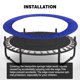 image 4 of Round Trampoline Replacement Safety Pad Tear-Resistant Trampoline Edge Cover Spring Cover Edge Protector Round Frame Pad