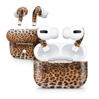 Mirrored Leopard Hide - Skin Decal Vinyl Full-Body Wrap Kit Compatible with the Apple Airpods Pro with Wireless Charging Bluetooth Wireless Headphones