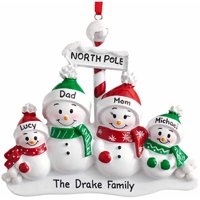 Personalized North Pole Family Christmas Ornament