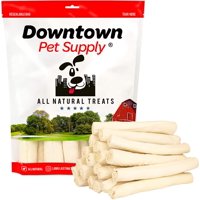 Downtown Pet Supply All Natural Bulk Rawhide Retriever Rolls Chew Treats, Long Lasting, Large Thick Cut Beef Rawhide (5-6" inches, 10 pack)