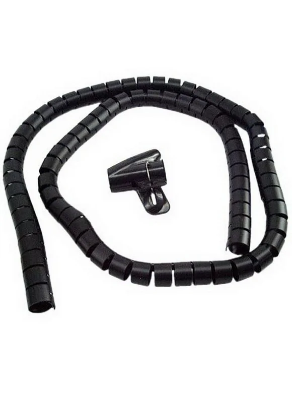 IEC HWS1-BK Spiral Cable Zip Wrap Black 1 Inch x 59 Inch
