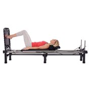Stamina AeroPilates Premier Reformer Value Bundle with Stand, Cardio Rebounder, Neck Pillow and Exercise DVDs