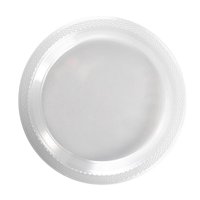 Exquisite 9" Disposable Plastic Plates Bulk - 100 Count Party Pack - Lunch & Dinner Plates, Clear