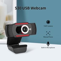 HXSJ S30 720P Webcam Manual Focus Computer Camera Built-in Sound Absorbing Microphone Video Call Camera for PC Laptop for Video Conferencing Video Calling Recording Conferencing