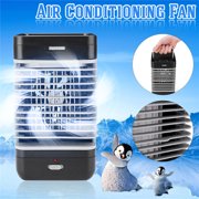 Personal Space Air Conditioner, Personal Space Air Cooler - 4 in 1 Mini USB Air Conditioner Fan, Purifier, Sterilizer, Humidifier, Desktop Cooling Fan with 2 Speeds for Home Room Office