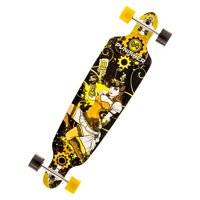Punisher Skateboards Steampunk 40" Longboard, Double Kick with Drop Down Deck