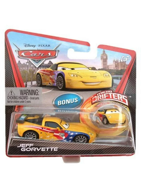 Disney Pixar Cars Jeff Gorvette 1:24 with Bonus Micro Drifters Vehicle