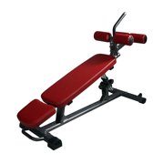 Finer Form Semi-Commercial Sit Up Bench Elite | Reverse Crunch Handle for Ab Exercises | Reverse Crunch and Decline Sit Up with 4 Adjustable Height Settings (Red)