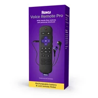 Roku Voice Remote Pro | Rechargeable voice remote with TV controls, lost remote finder, private listening, hands-free voice controls, and shortcut buttons  for Roku players, Roku TV, and Roku audio
