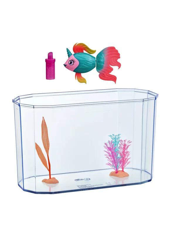 Little Live Pets, Lil' Dippers Fish and Tank: Fantasea, Interactive Toy Fish & Tank , Magically Comes Alive in Water, Feed and Swims like A Real Fish, Toys for kids, Ages 5+