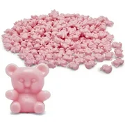 180 Pack Gender Reveal Mini Pink Teddy Bears Table Decorations, for Girl Baby Shower Party Favors, 0.65"
