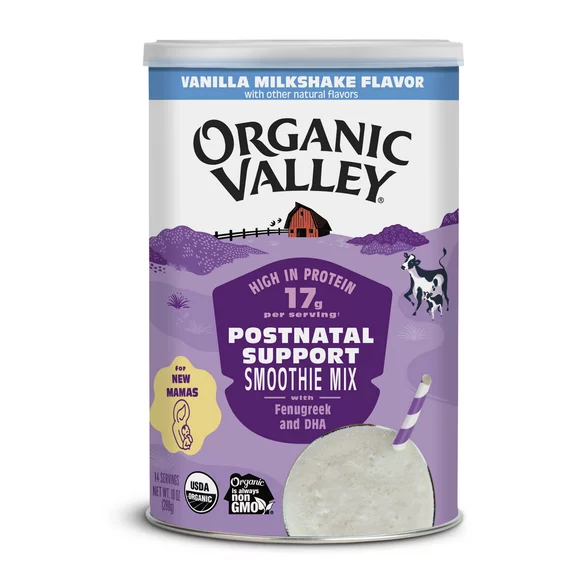 Organic Valley, Postnatal Support Smoothie Mix, Vanilla