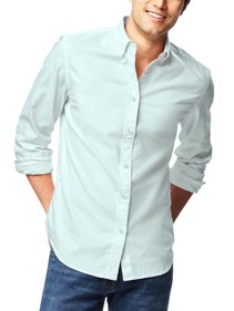 Ma Croix Mens Premium Dress Shirt Button Down Long Sleeve Collar Solid Casual Slim Fit
