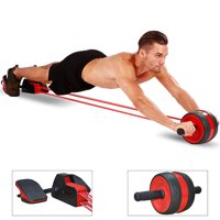 Abdominal Roller Exercise Equipment - Ab Roller Wheel with Resistance Band,Core Workout Machine for Home Gym,Chest Back Wheel Strength Trainer
