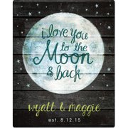Personalized I Love You To The Moon and Back Canvas Available In Multiple Sizes