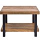 image 6 of Rustic Natural Coffee Table with Storage Shelf for Living Room, Easy Assembly (26"x26")
