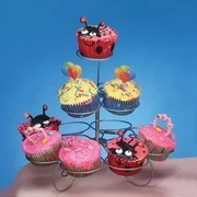 3 Tier Cupcake Stand Metal Holder Tower Dessert Carrier Display Wedding Party Holds 13 Cupcakes