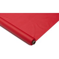 Exquisite 300 ft. x 40 in. Red Plastic Tablecloth Rolls - Red Banquet Table Cover Rolls Disposable