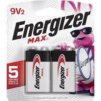 Energizer MAX Alkaline 9 Volt Batteries, 2 Pack