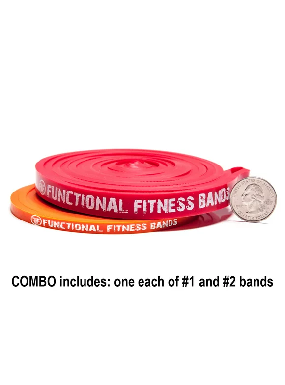 Functional Fitness Pull Up Assistance Bands - Resistance Bands Set for Men & Women (2Pack)