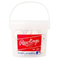 Rawlings Bucket of 8U Official League OLB3 Youth Baseballs, Pack of 8