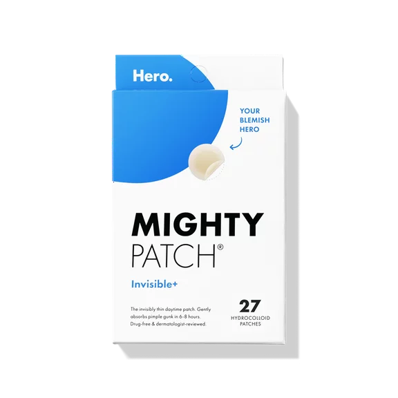 Mighty Patch Invisible  from Hero Cosmetics - Daytime Hydrocolloid Acne Pimple Patches (27 Patches)