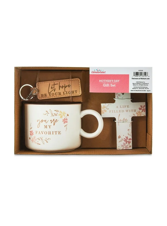 Mother's Day You Are My Favorite Gift Set, White & Pink, 3 Pieces, by Way To Celebrate