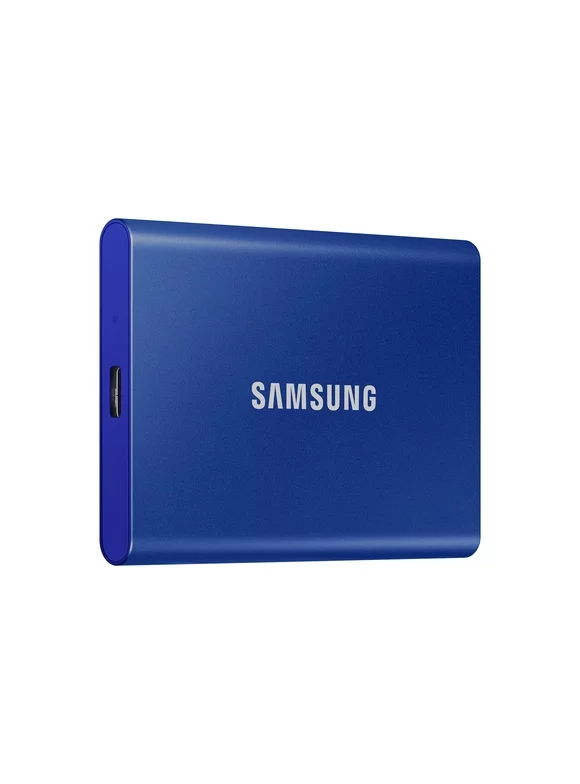 SAMSUNG T7 Portable SSD 1TB Indigo Blue, Up-to 1,050MB/s, USB 3.2 Gen2 (MU-PC1T0H/AM)