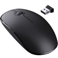 VicTsing Slim Wireless Mouse with 2.4G Silent Laptop Mouse Black