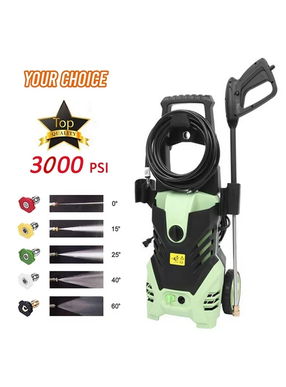 Heavy Duty 2200PSI (Max 3000PSI) Electric High Pressure Washer 1800W 1.7GPM Jet Sprayer, Professional Power Washer Cleaner Machine, w/ Hose Nozzle Gun, Great for Cleaning Cars Trucks