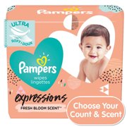 Pampers Expressions Baby Wipes, Fresh Bloom (Choose Your Count)