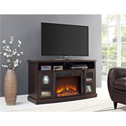 Ameriwood Home Barrow Creek Fireplace Console with Glass Doors for TVs up to 60"