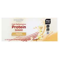 Equate High Performance Protein Shake, Vanilla, 30g Protein,11 Fl Oz, 12 Ct