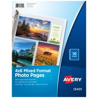 Avery Photo Pages, 4" x 6" Acid-Free, 10 Pages (13401)