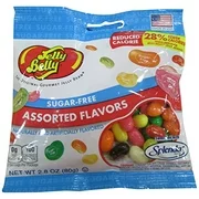 Jelly Belly Sugar Free Jelly Beans Assorted Flavors 2.8-Ounce Bags (Pack of 12)