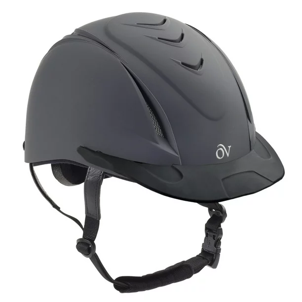 OVATION Adult Unisex Deluxe Schooler Riding Helmet, Color: Dark Grey, Size: L/XL (467566DKGRYLG/X)