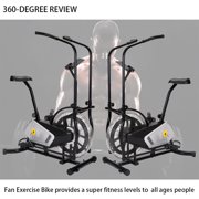 Air Fan Upright Exercise Bike, 16in Flywheel Air-resistance Upright Fan Bike, Adjustable Seating Indoor Stationary Cycling Bike, Cardio Fitness Upright Fan Bike for Home/Gym/Workout/Office, A309