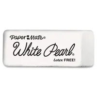 Paper Mate Pearl Eraser, White, Latex-Free, 12-Count