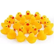 Mini Rubber Ducks Bulk Duck Ducky Bath Toys Small Counting Floating Baby Toy Tub Colored Little Duckies Carnival Pool Duckie Float Floats Yellow Game Gift Bags (10-Pack)