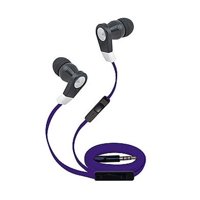 Super High Clarity 3.5mm Stereo Earbuds/ Headphone for Micromax Bharat 2 Plu, Canvas Selfie 2 Note, Meizu M6 (Purple) - w/ Mic & Volume Control + MND Stylus
