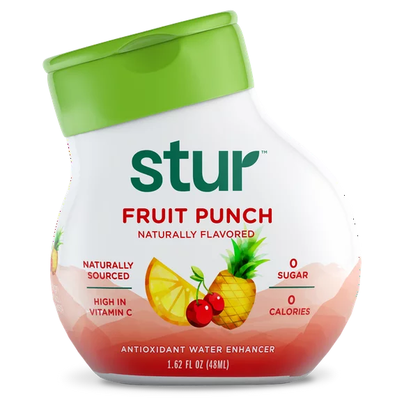 Stur Fruit Punch Liquid Water Enhancer Drink Mix, 1.62 fl oz, Sugar Free, Zero Calories